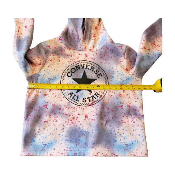 CONVERSE All-Over Print Cropped Pullover Hoodie - Picture 8 of 11